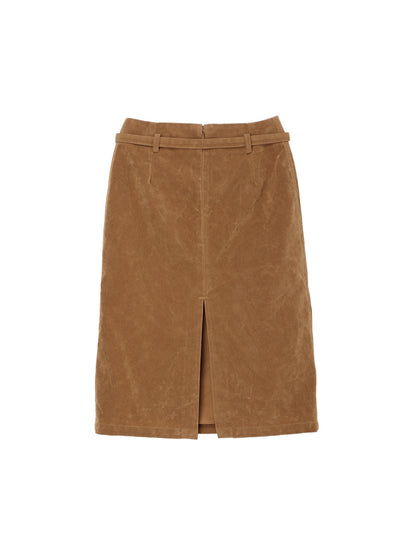 washed finish tight skirt