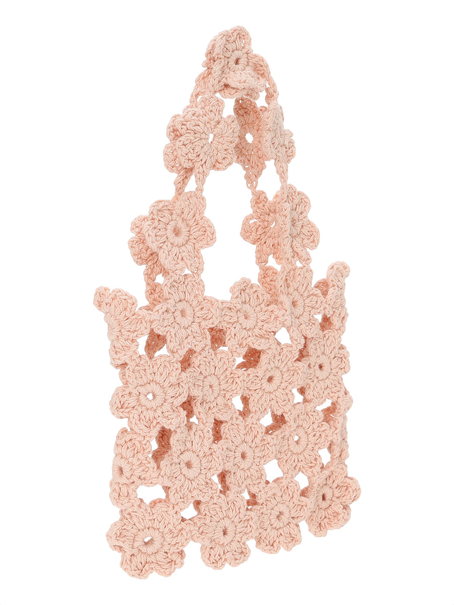 crochet KNIT flower bag