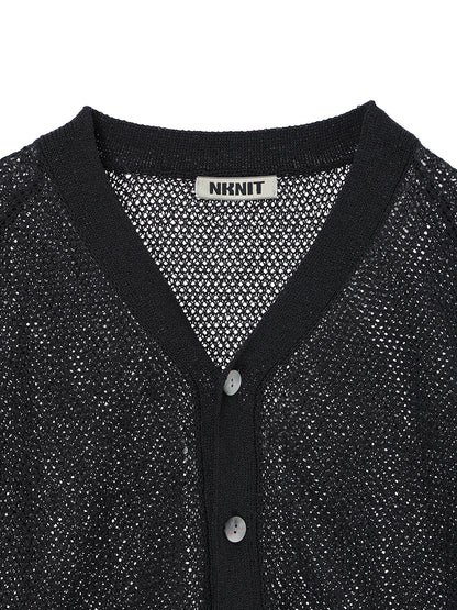 paper mix relaxed cardigan