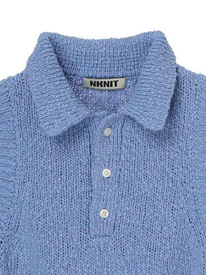 sleeveless KNIT  polo shirt
