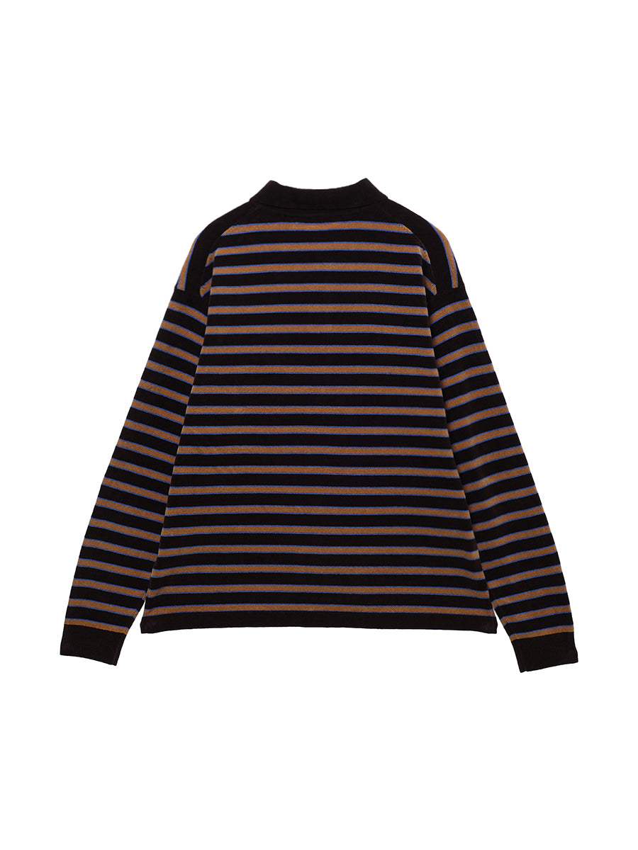 velvet touch KNIT polo shirt