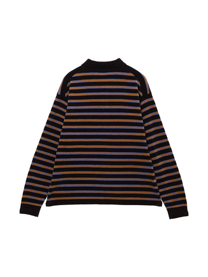 velvet touch KNIT polo shirt