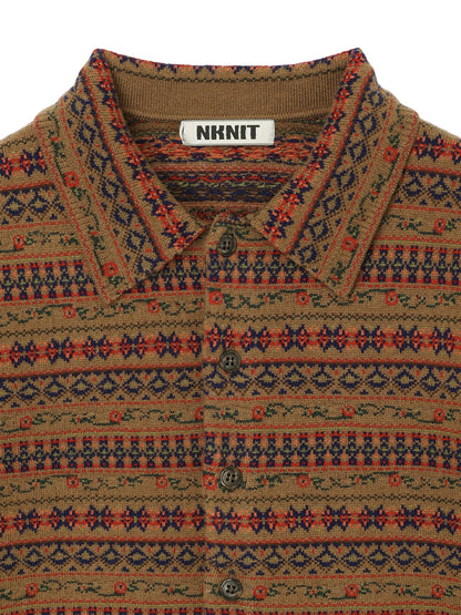 jacquard pattern KNIT  shirt