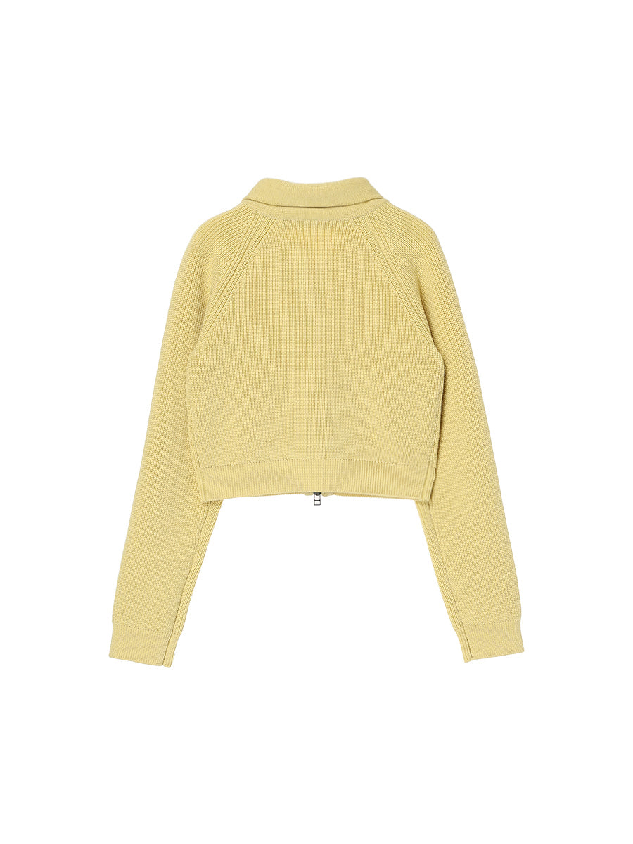 zip-up high neck KNIT【mini】