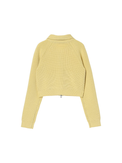 zip-up high neck KNIT【mini】