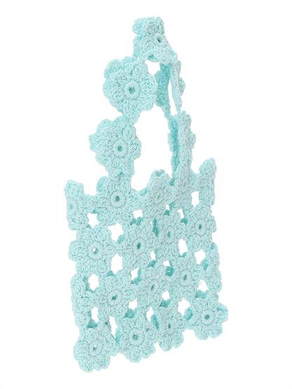 crochet KNIT flower bag