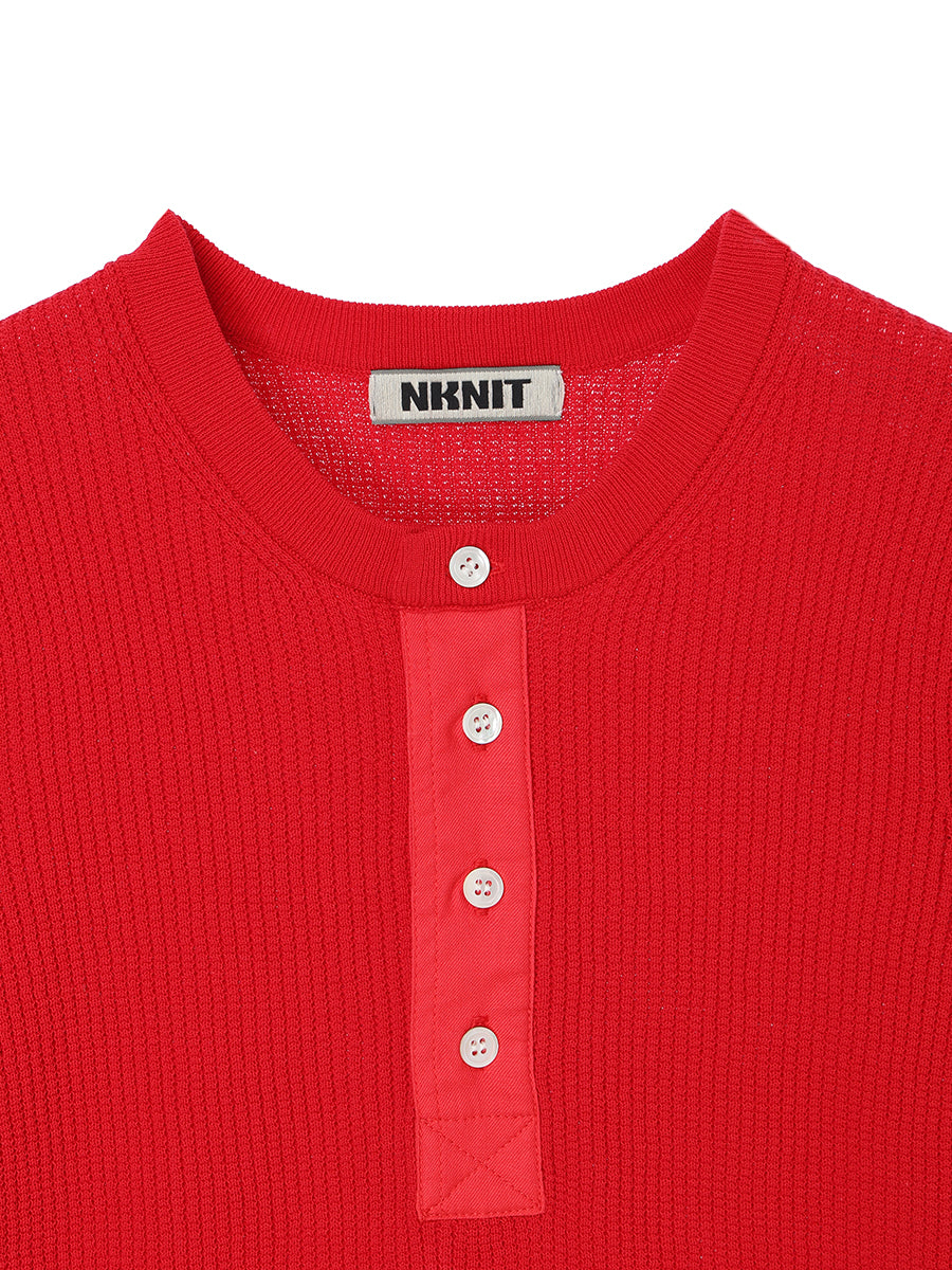 waffle henry neck KNIT