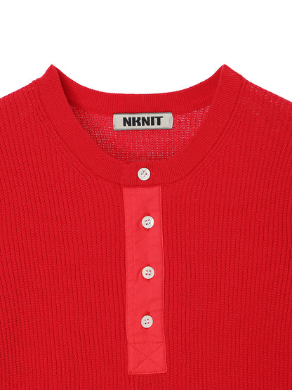 waffle henry neck KNIT