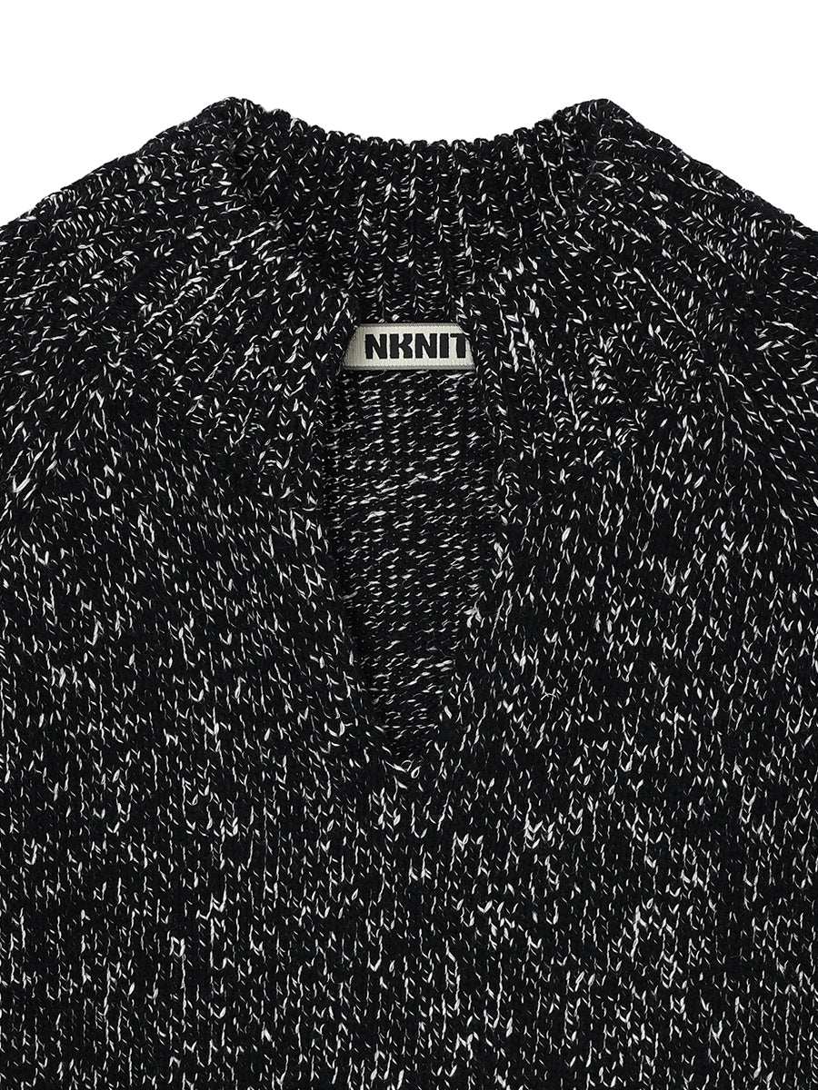 mix color high neck skipper KNIT