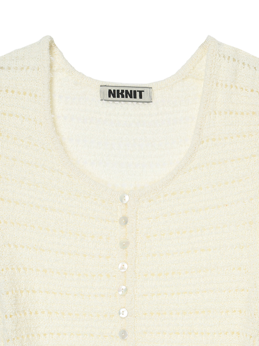 NKNIT mesh KNIT mini dress ホワイト mesh KNIT mini dress – NKNIT