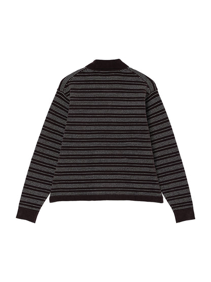 velvet touch KNIT polo shirt