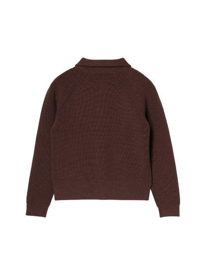 zip-up high neck KNIT【large】