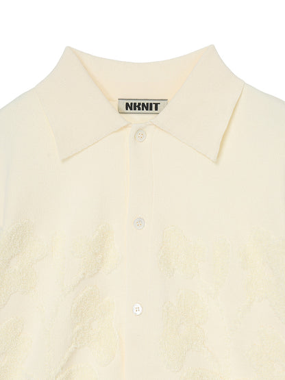flower jacquard KNIT shirt