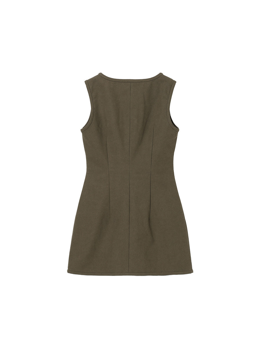 faux suede mini dress