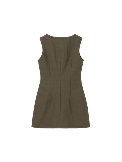 faux suede mini dress