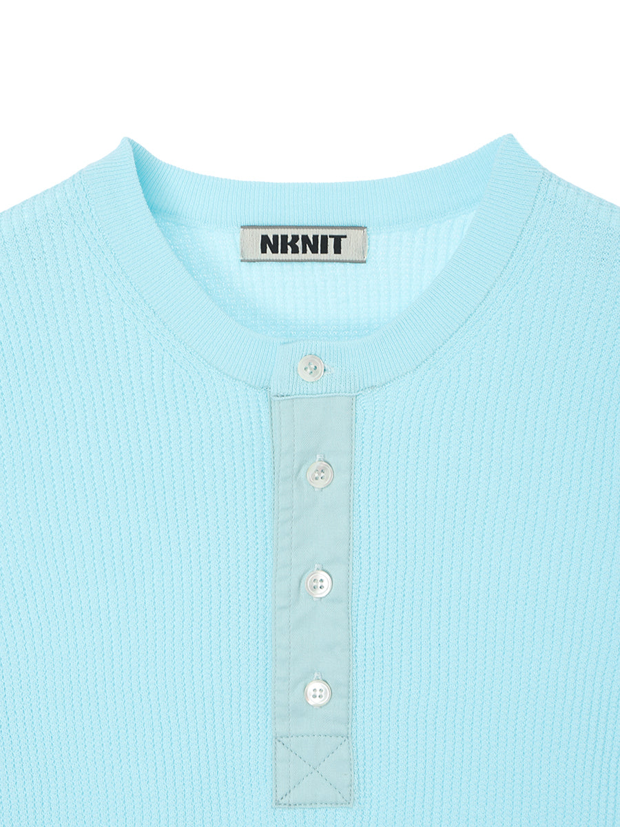 waffle henry neck KNIT