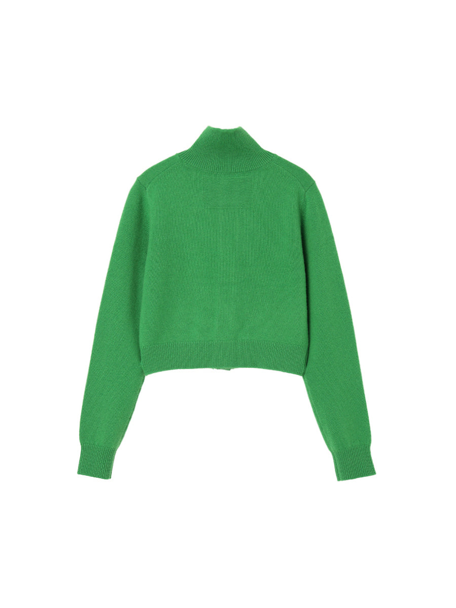 cashmere high neck KNIT cardigan　【small】