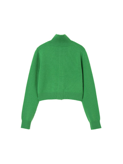 cashmere high neck KNIT cardigan　【small】