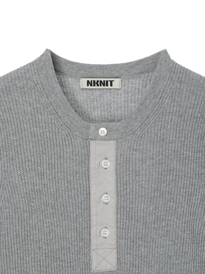 waffle henry neck KNIT