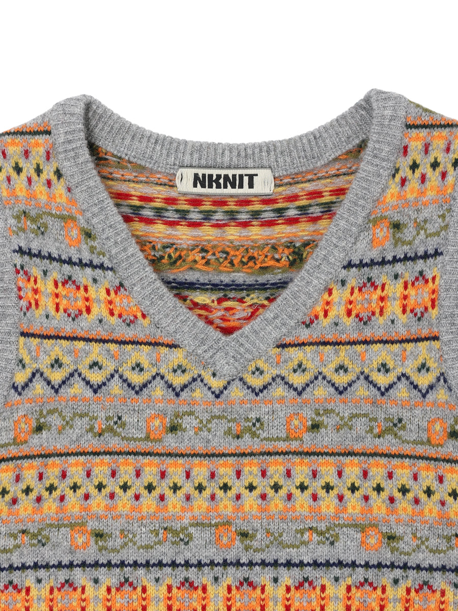 jacquard pattern KNIT vest