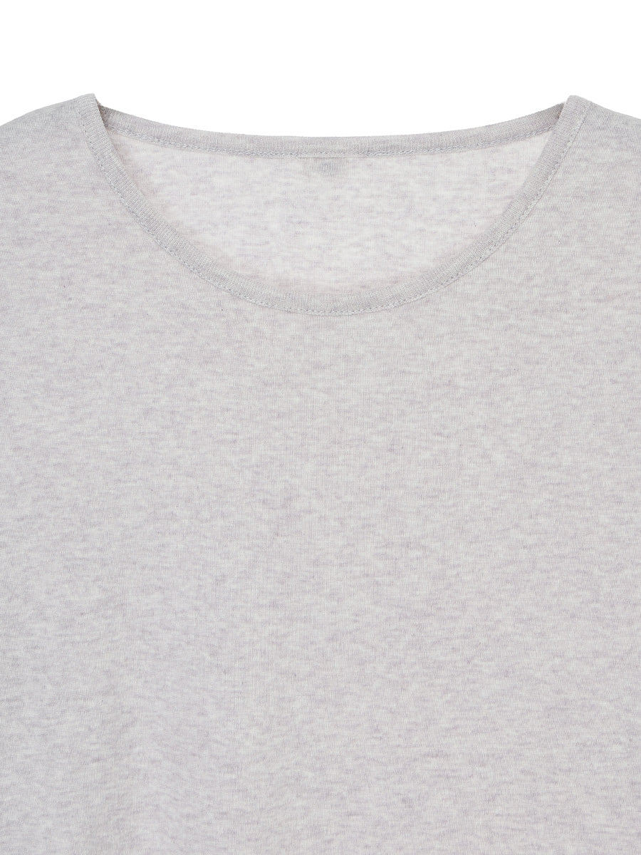 cotton/cashmere feathery T-shirt (mini) – NKNIT