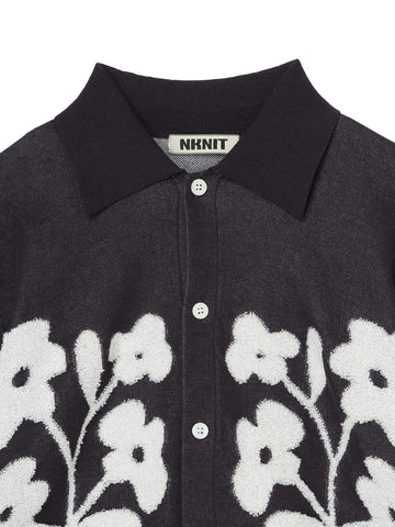 flower jacquard KNIT shirt – NKNIT