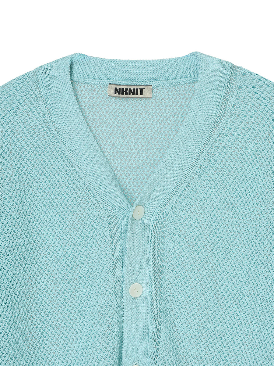 paper mix relaxed cardigan