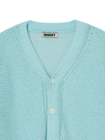 paper mix relaxed cardigan