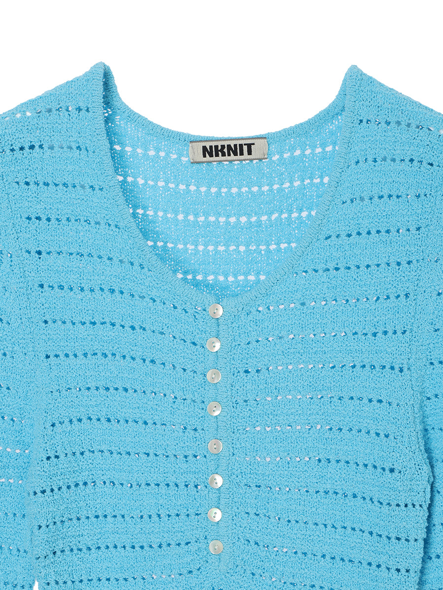 mesh KNIT mini dress