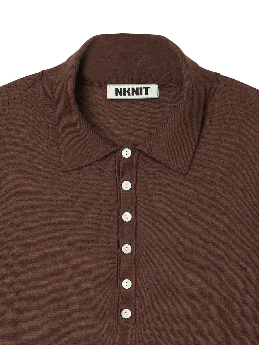 cashmere/silk high gauge KNIT polo shirt