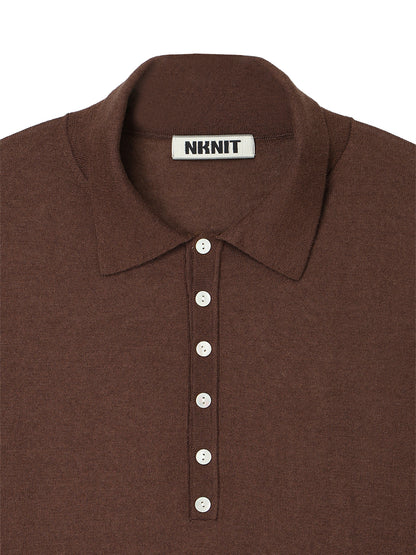cashmere/silk high gauge KNIT polo shirt
