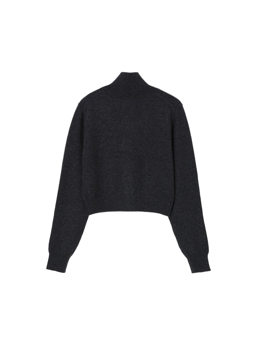 cashmere high neck KNIT cardigan　【small】