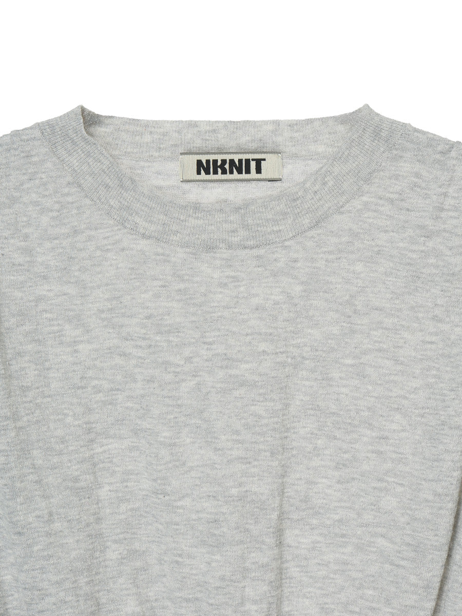 NKNIT sheer gather KNIT 2026ss グレー sheer gather KNIT – NKNIT