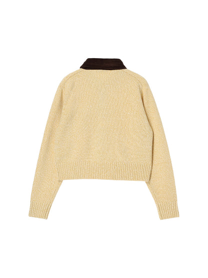 corduroy collar KNIT shirt