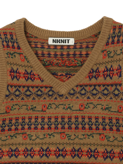jacquard pattern KNIT vest