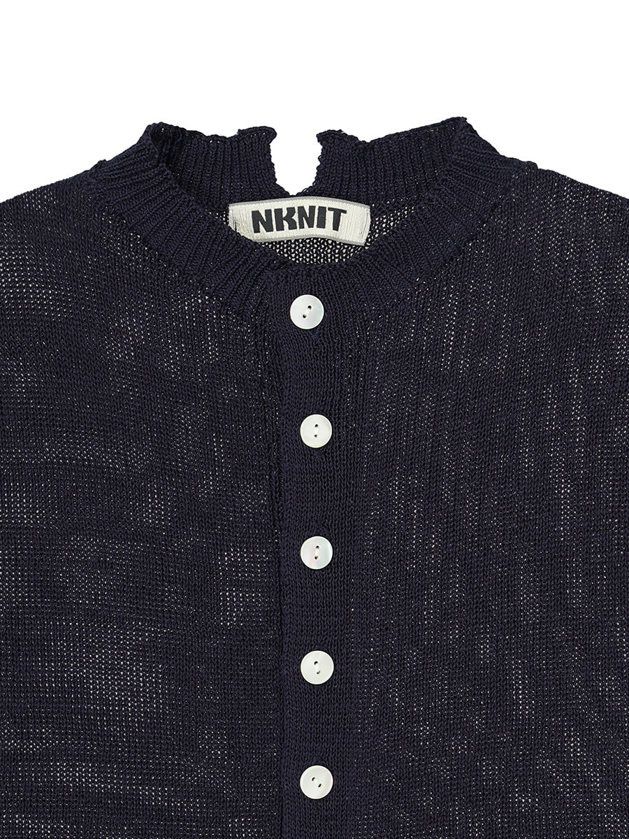 mock neck KNIT cardigan