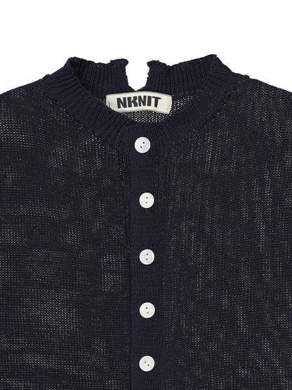 mock neck KNIT cardigan