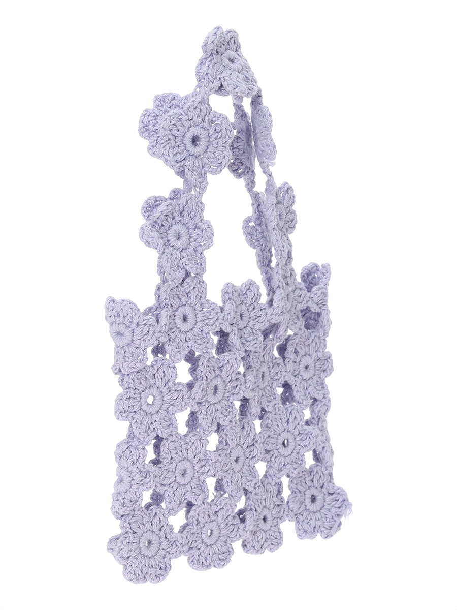 crochet KNIT flower bag