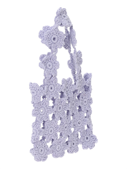 crochet KNIT flower bag