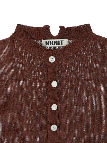 mock neck KNIT cardigan