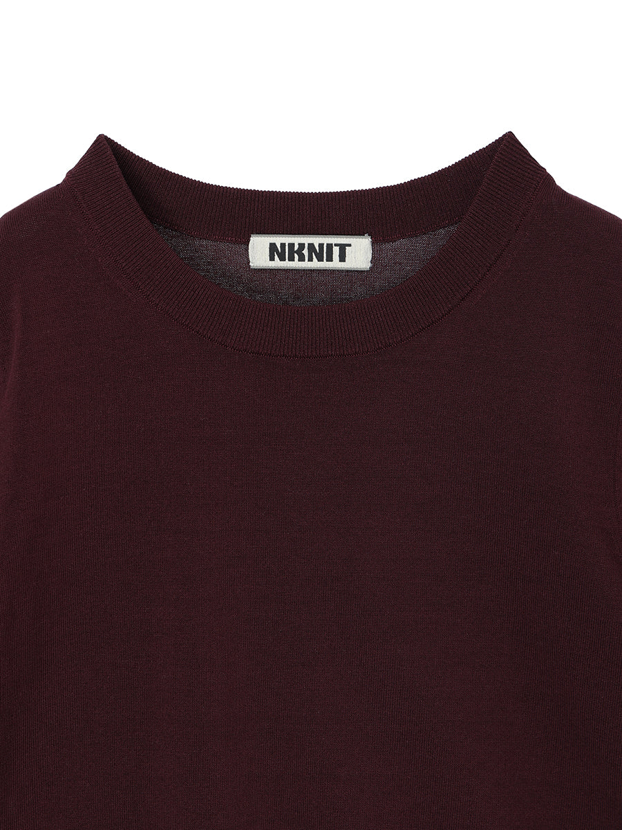 cotton/acetate KNIT t-shirt（mini) – NKNIT