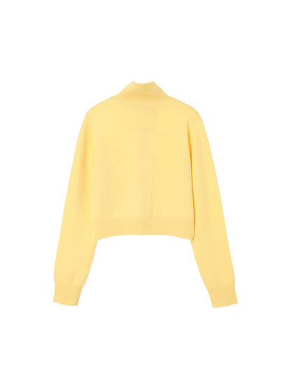 cashmere high neck KNIT cardigan　【small】