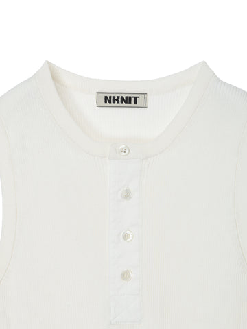 rib henry neck KNIT tank top – NKNIT