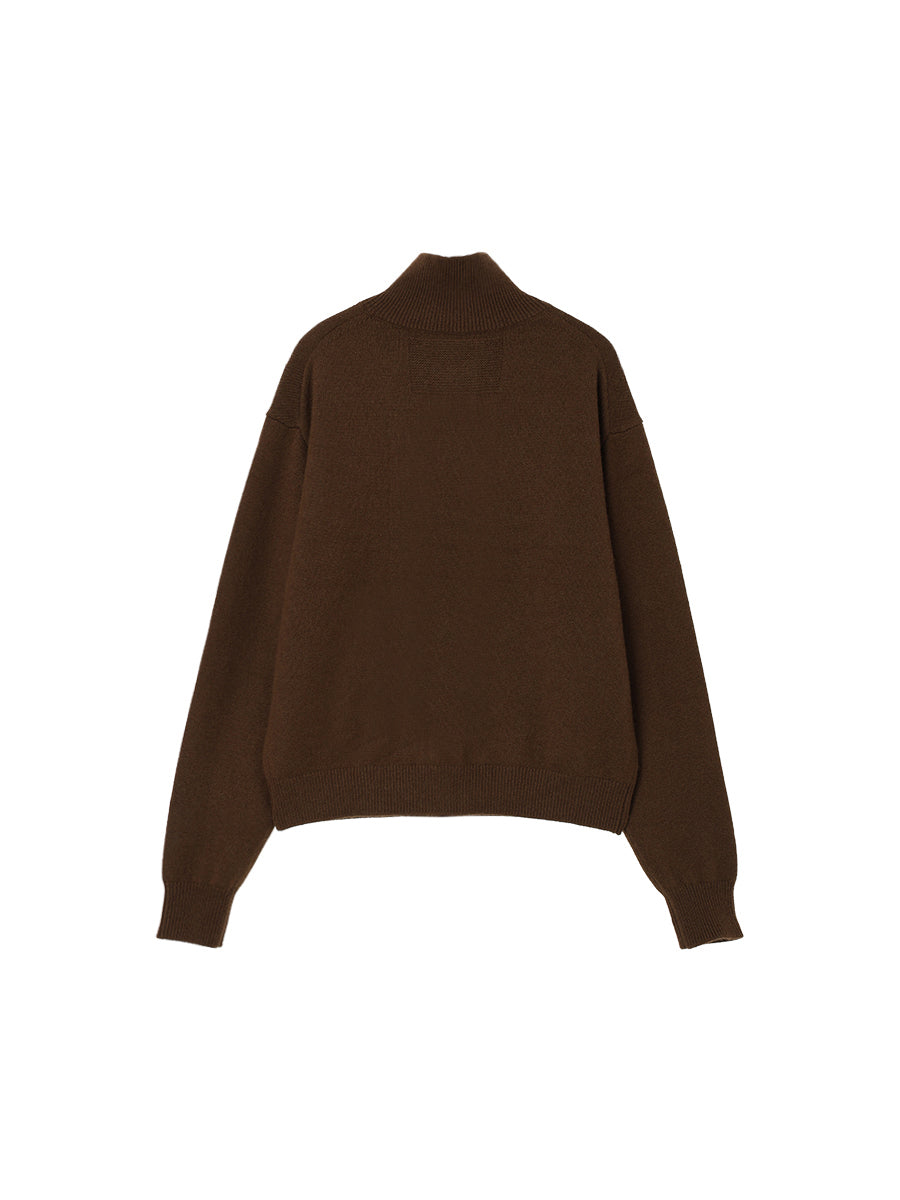 cashmere high neck KNIT cardigan【large】