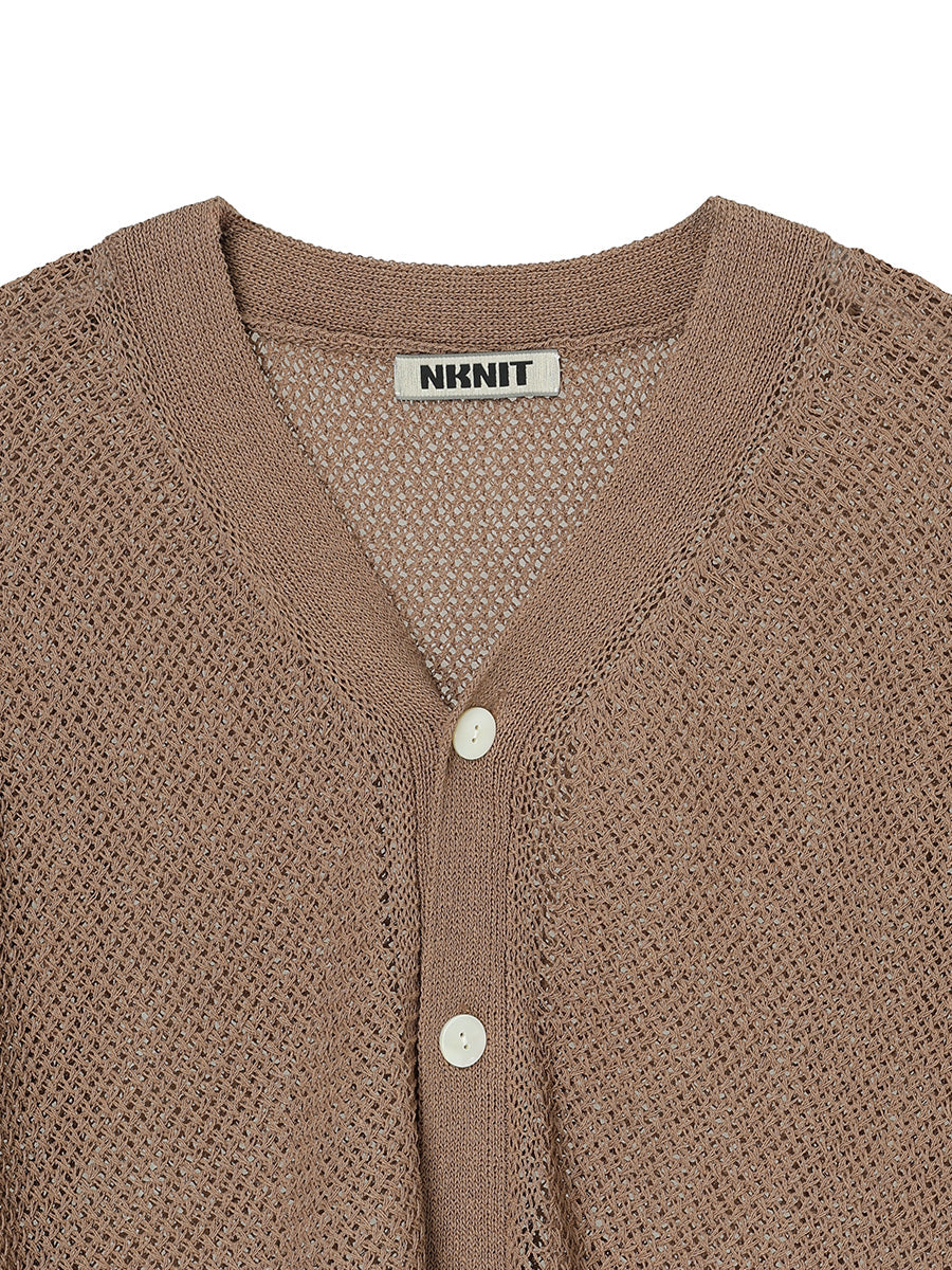 paper mix relaxed cardigan