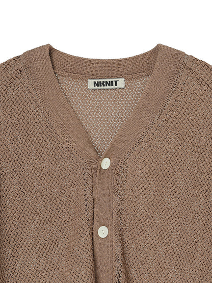 paper mix relaxed cardigan