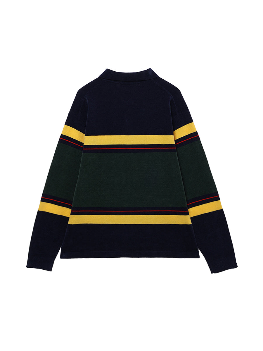 velvet touch KNIT polo shirt