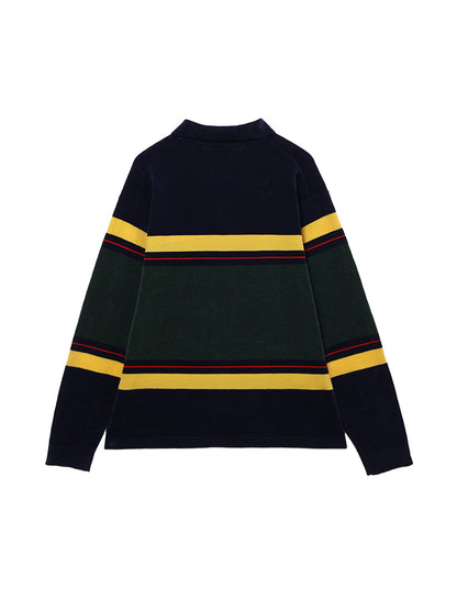 velvet touch KNIT polo shirt