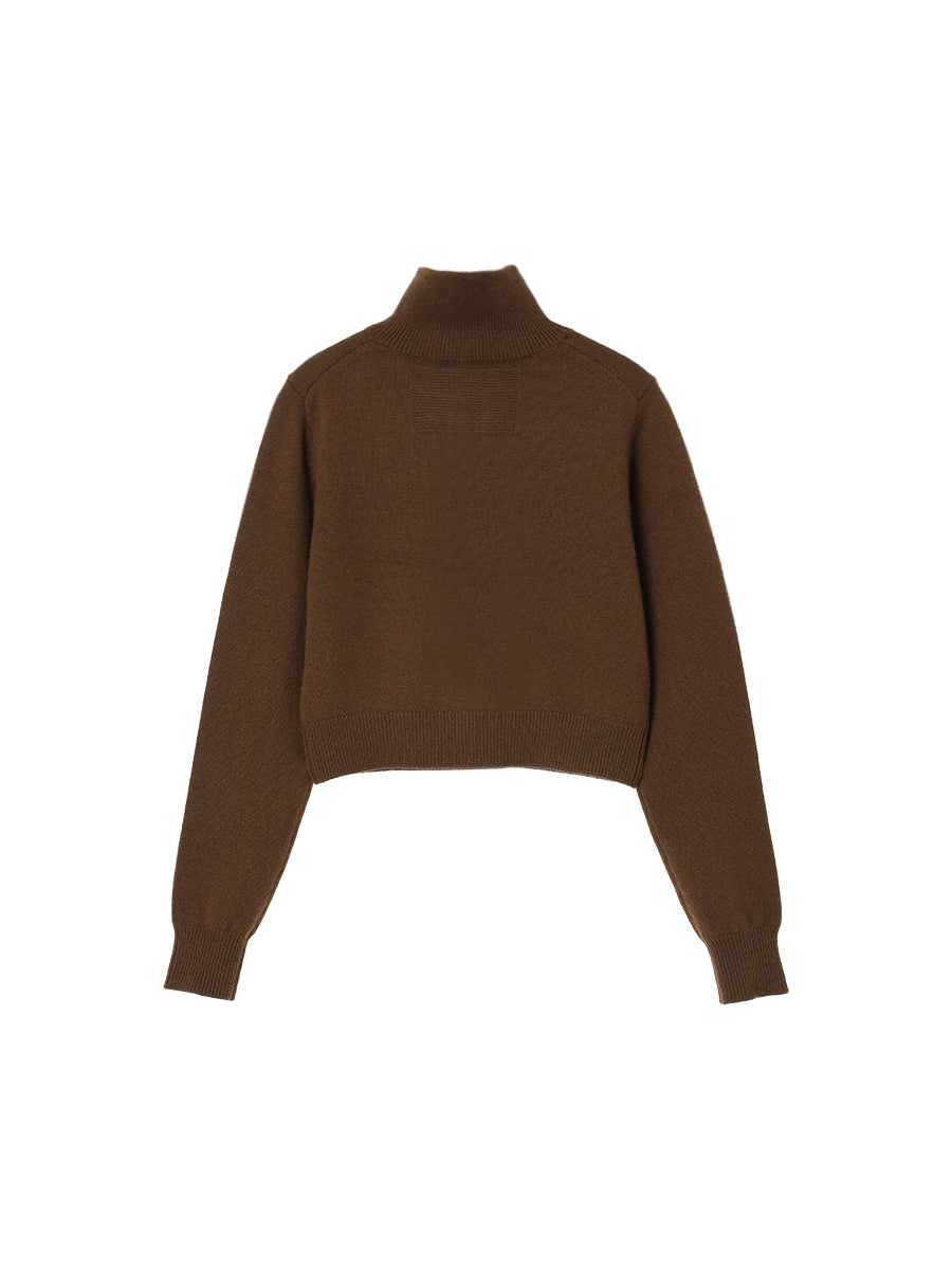 cashmere high neck KNIT cardigan　【small】