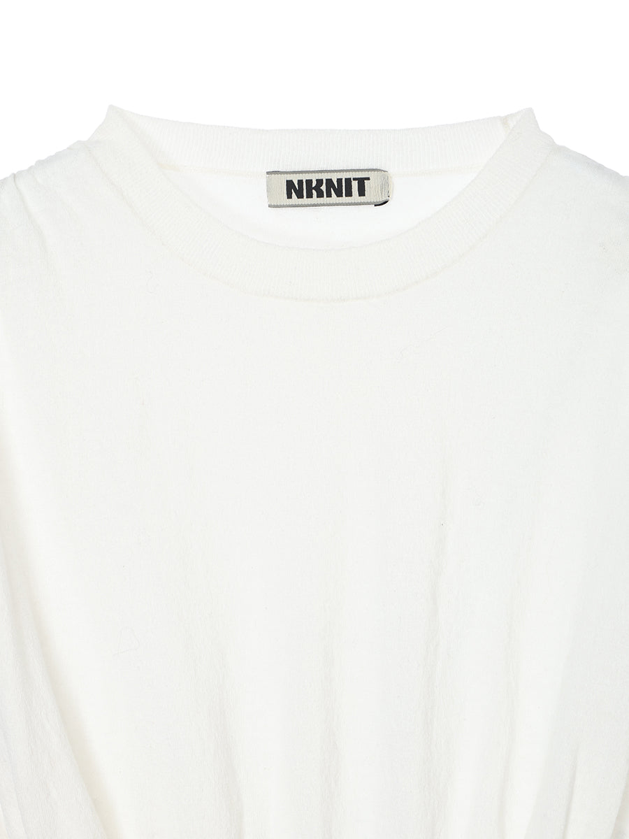 NKNIT sheer gather KNIT 2026ss グレー sheer gather KNIT – NKNIT